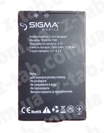 Батарея, аккумулятор sigma x-treme it68