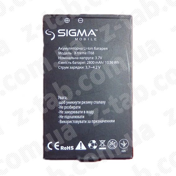 Батарея, аккумулятор sigma x-treme it68