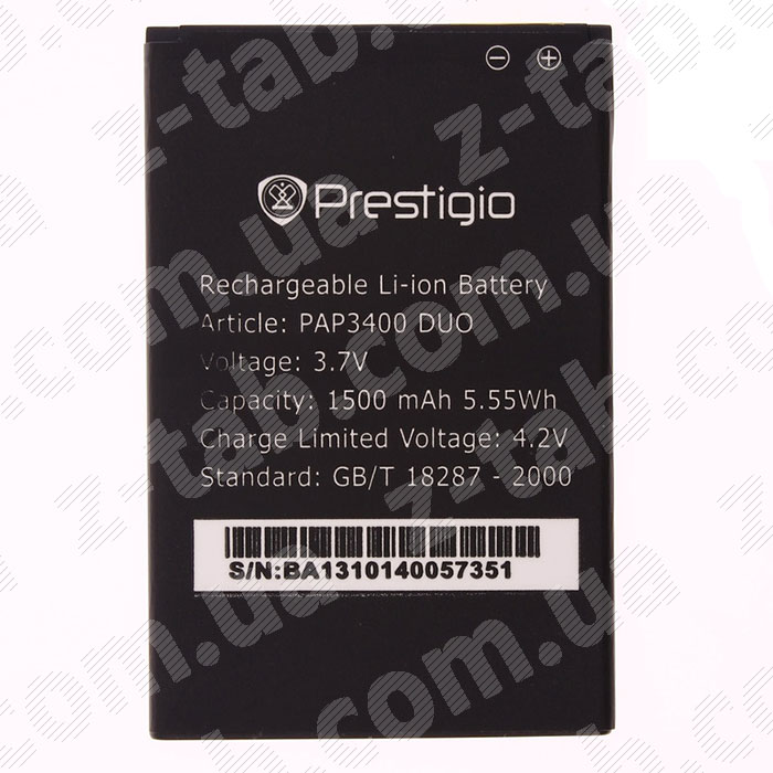 Батарея, аккумулятор prestigio pap 3400 duo