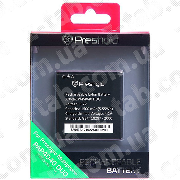 Батарея, аккумулятор prestigio pap 4040 duo