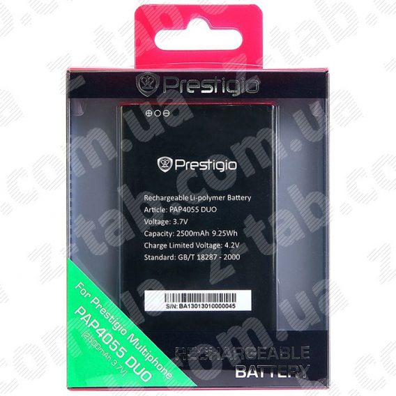 Батарея, аккумулятор prestigio pap 4055 duo