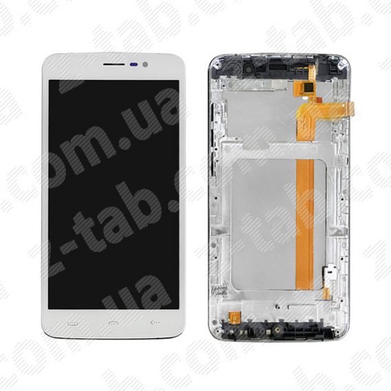 Модуль, дисплей+сенсор homtom ht27 в рамке белый