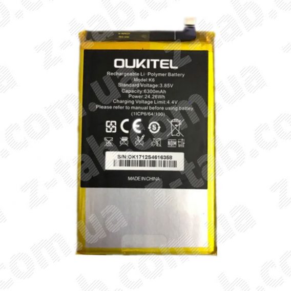 Батарея, аккумулятор oukitel k6