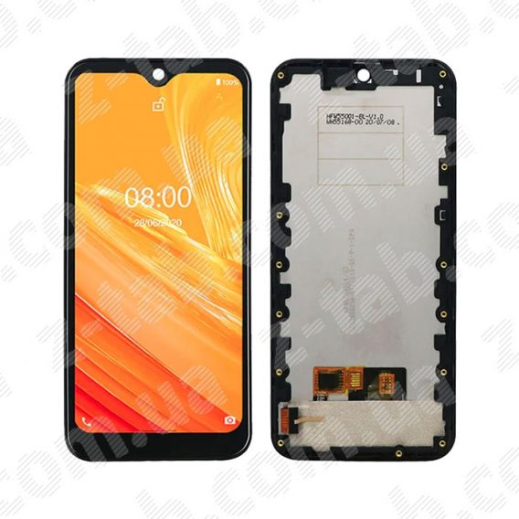 Модуль, дисплей+сенсор ulefon note 8 в рамке черный