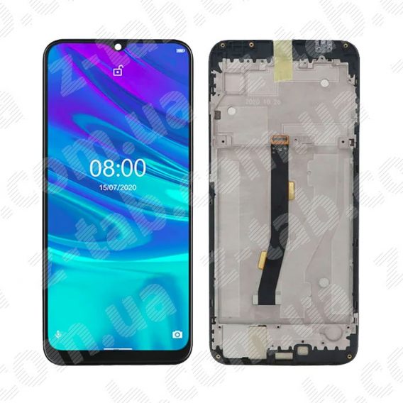 Модуль, дисплей+сенсор ulefon note 9p в рамке черный