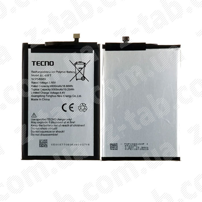 Батарея, аккумулятор tecno POP 4 (BC2) / Spark 5 Pro (KD7) / Camon 15 (CD7) bl-49ft (4900-mAh)