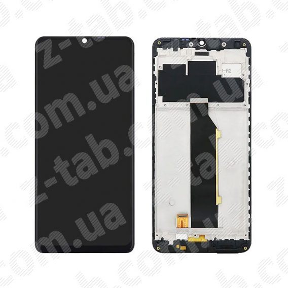 Модуль, дисплей+сенсор cubot note 20 pro в рамке черный