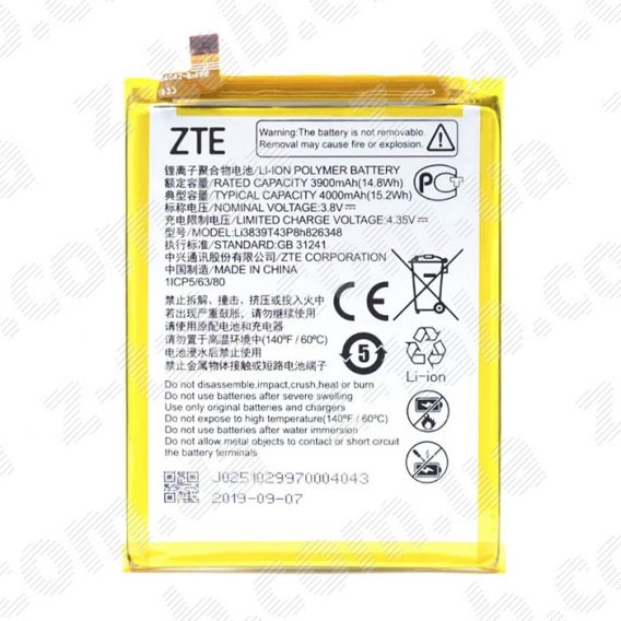 Батарея, аккумулятор zte blade A7S 2020 (Li3839T43P8H826348) 3900mAh